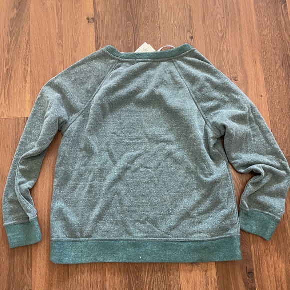 C&C California Sea Moss Blue Green FA LA LA Long Sleeve Fleece Shirt Size L - Picture 4 of 7